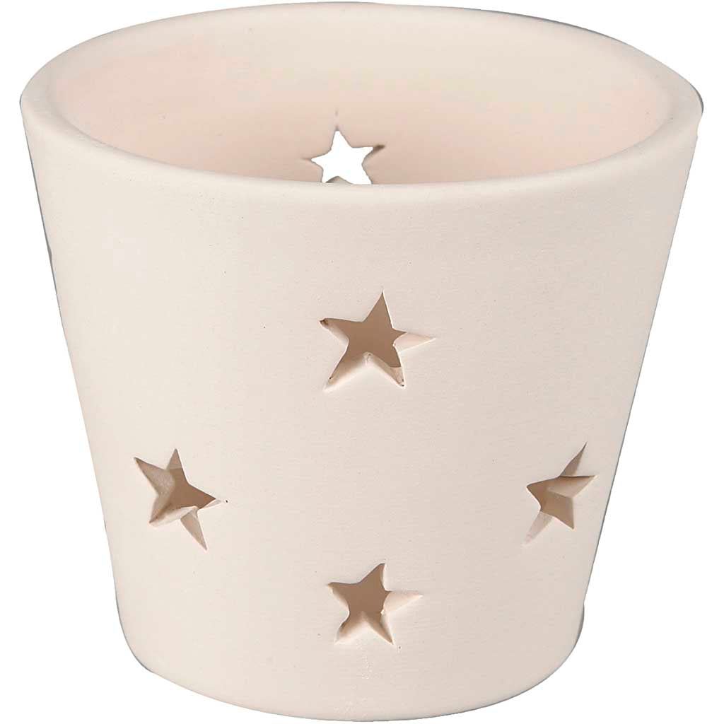 Creativ Company Teelichthalter, H: 6,5 cm, T 7 cm, weiß, 12 Stück 1 Box