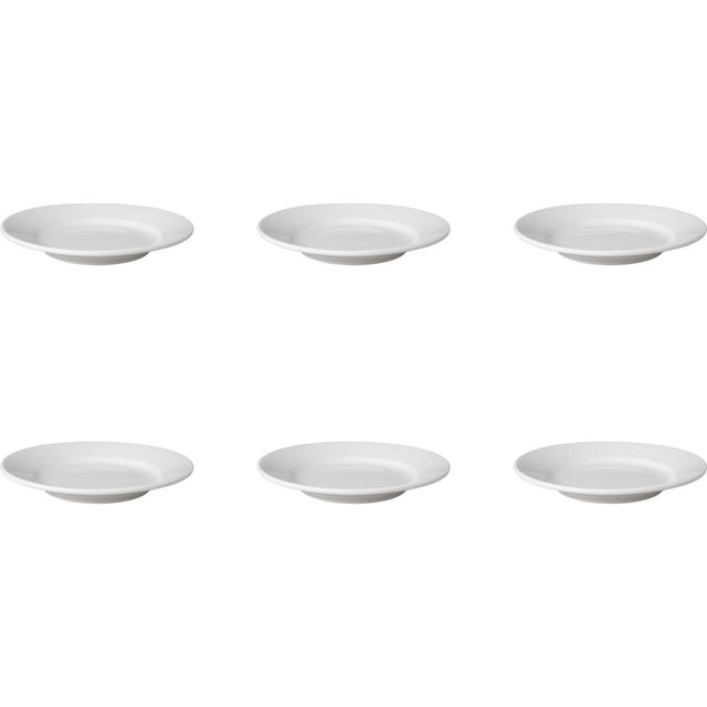 Mammoet Teller breiter Rand Budgetline Porzellan weiß 18 cm Set mit 6 Stück