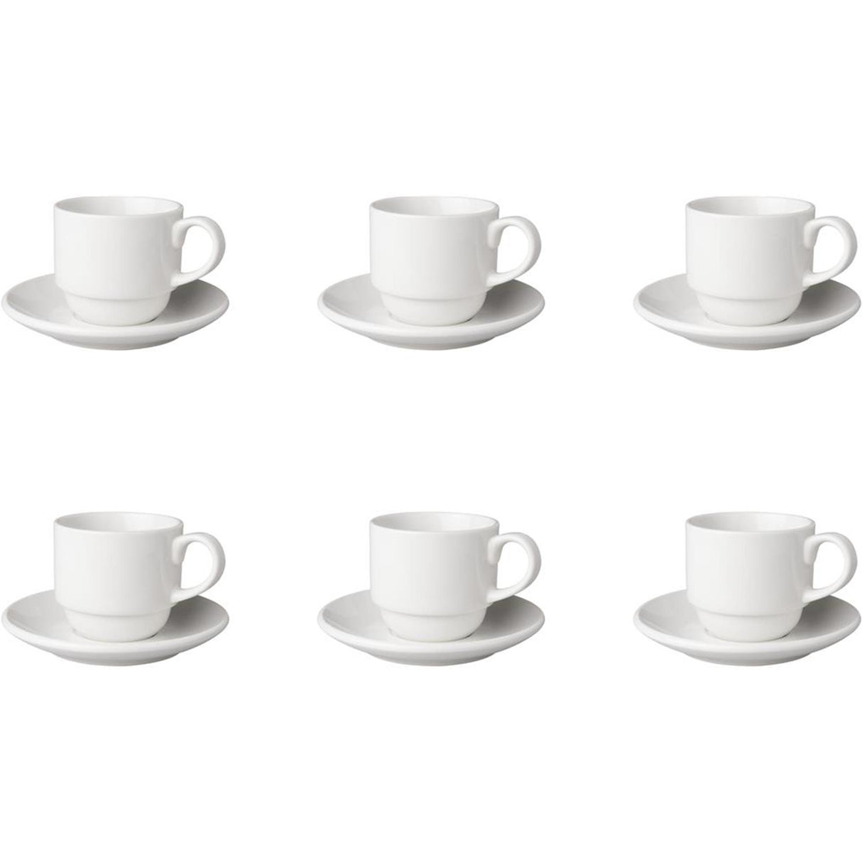 Mammoet Budgetline Tasse und Untertasse breit 6 Stück