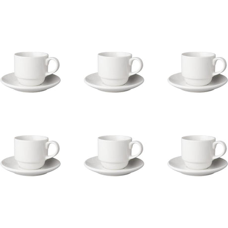 Mammoet Budgetline Tasse und Untertasse breit 6 Stück