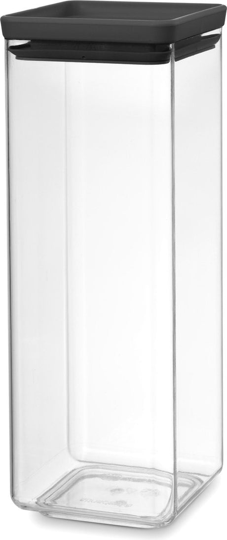 Brabantia lecker+ Vorratsbehälter – stapelbar – 2,5 l – dunkelgrau