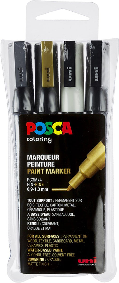 Posca paintmarker uni pc1mc ef 4st assorti