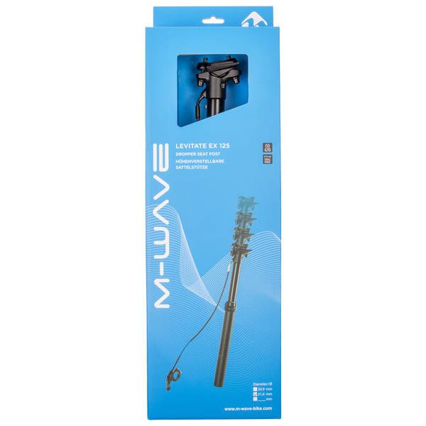 M-Wave Dropper-Sattelstütze, schwebend, 0–125 mm, höhenverstellbar, ø30,9 mm, 475 mm