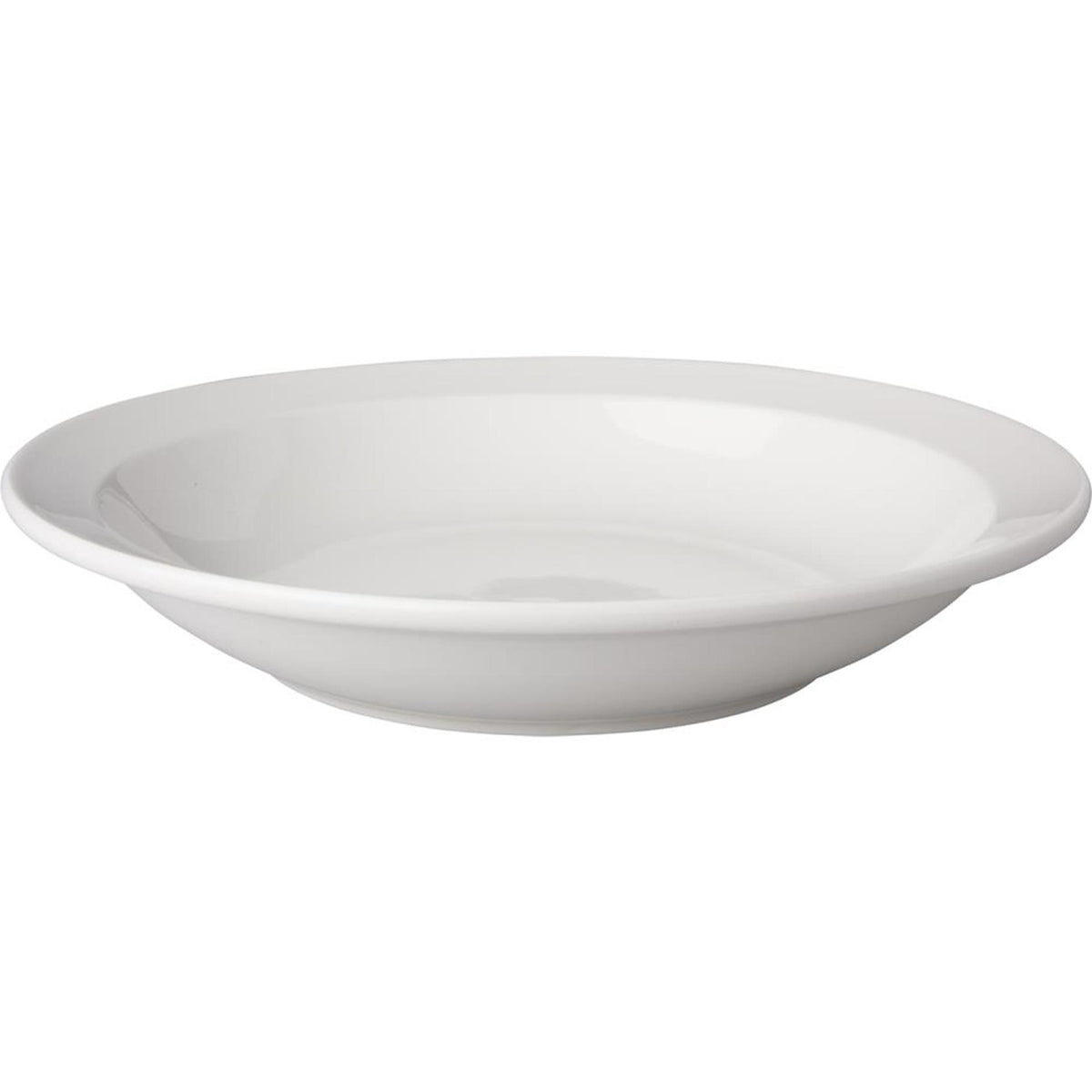 Mammutteller tief Budgetline 21,5 cm schmaler Rand Porzellan weiß (6er-Set)