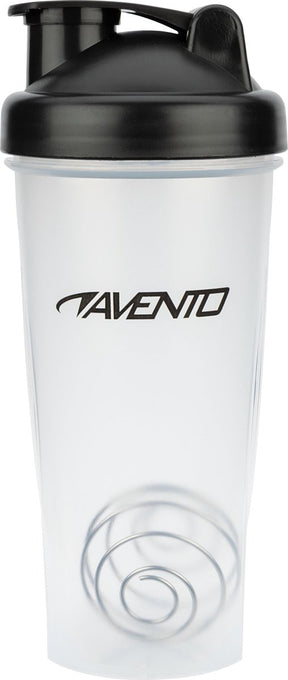 Avento shakebeker - 0.6 liter - transparant zwart - 0.60 l - met zeef