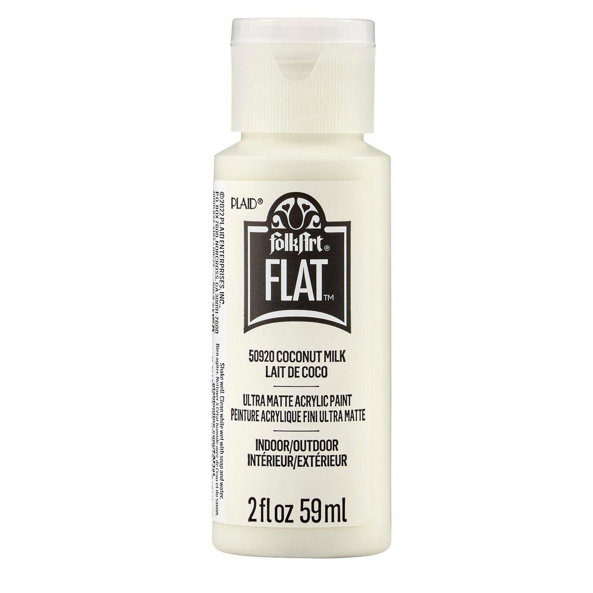 Folkart • Flache, ultramatte Acrylfarbe, Kokosmilch, 59 ml