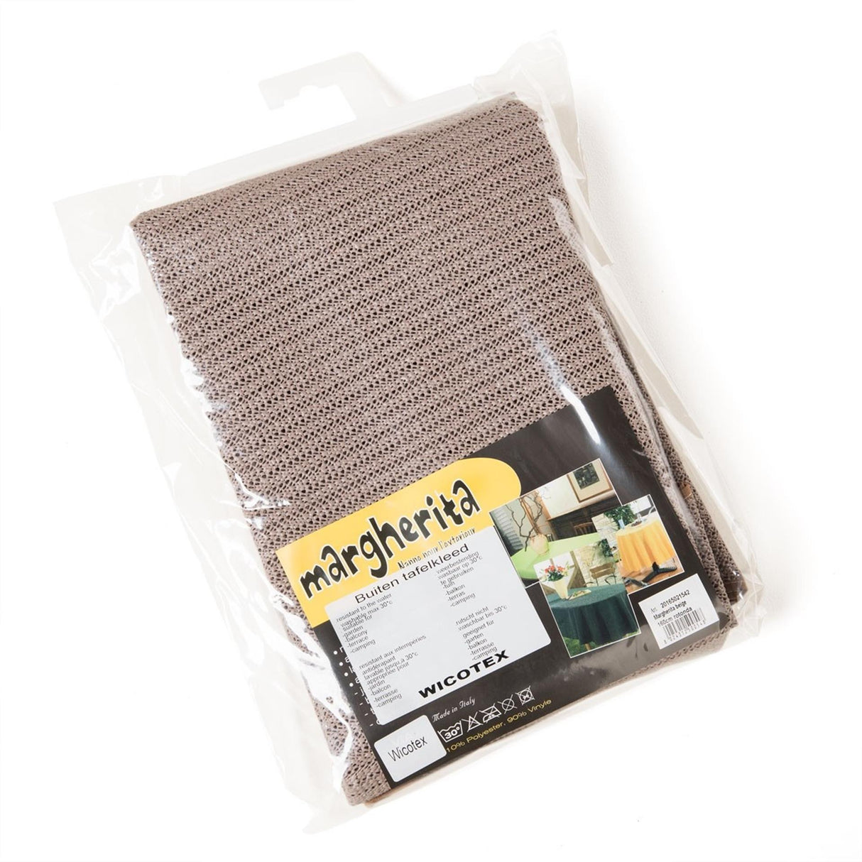 Wicotex Tischdecke Margherita 160cm rund taupe