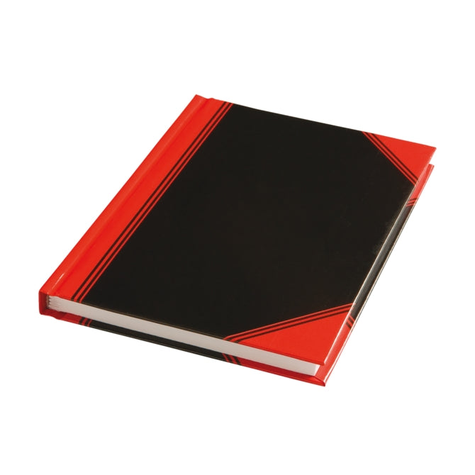 Quantore Notizbuch schwarz rot A6-Linie 60gr 96 Blatt