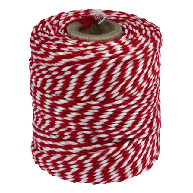 Quantore Seil Baumwolle 45 Meter 50gr rot weiß