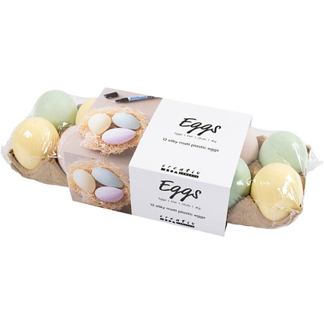 Kreativunternehmen https: www.cchobby.nl Eier-H-6-cm-Pastellfarben-12-Stück-1-Box