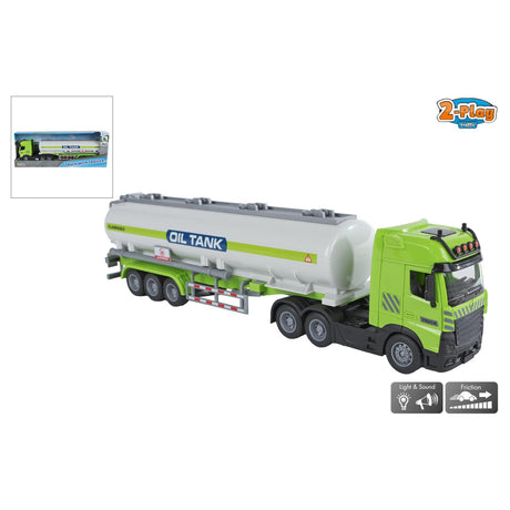 2-Spiel-Truck mit Tank-Anhänger-Reiblicht und Sound