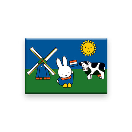 Miffy Kühlschrankmagnet Weißblech Wiese 5,4x7,9cm