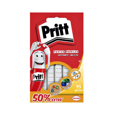 Pritt Poster Buddies + 50 % kostenlose 52,5-g-Karte | Poster Buddies selbstklebend für Poster, Karten | Universalkleber.
