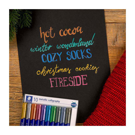 Quantore Kalligraphiestifte Metallic-Set – 10 Farben