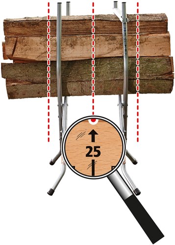 Wolfcraft - Profi-Sägebock - für Kettensäge - Holz - Stabiler Sägebock für Brennholz - 10 Jahre Garantie - 5119000