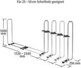Wolfcraft – Brennholzregal – verstellbare Holzlagerung – Holzregal – Brennholzregal drinnen und draußen – Brennholzregal – Brennholzlagerung – 5122000