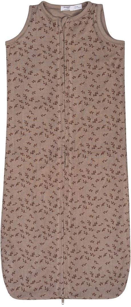 Snoozebaby baby slaapzak 0-6 mnd - slaapzak lente herfst biologisch katoen - tog 1.0 hazel brown - bruin -