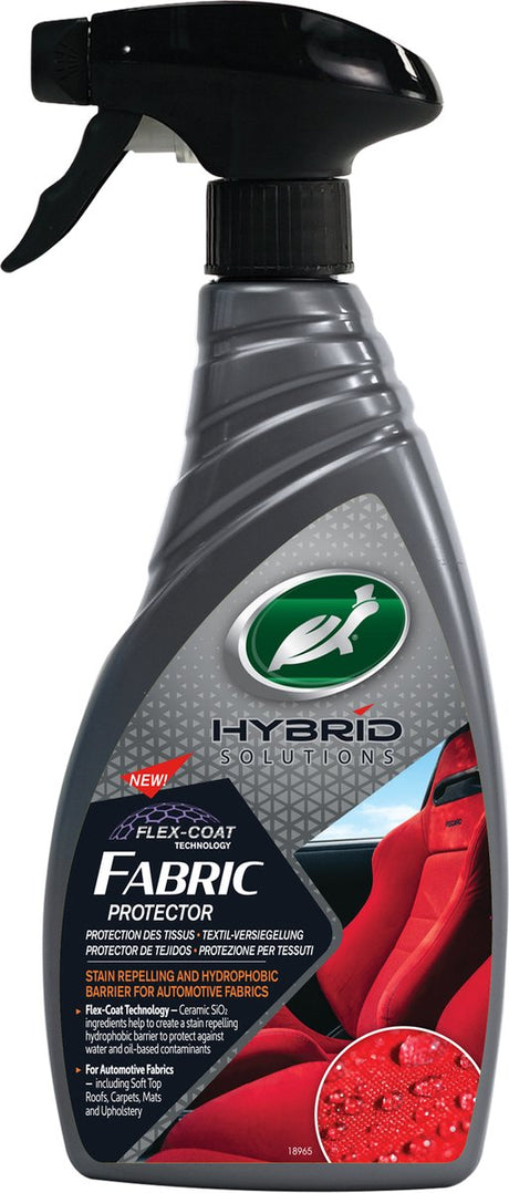 Turtle Wax HS Stoffschutz – Textilschutz – schützt vor wasser- und ölbasierten Verunreinigungen – für alle Cabriodächer – auch für Polster, Teppiche, Fußmatten – 500 ml
