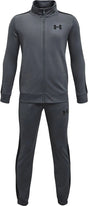Under armour ua rival knit track suit-gry jongens trainingspak - pitch grijs - zwart 122