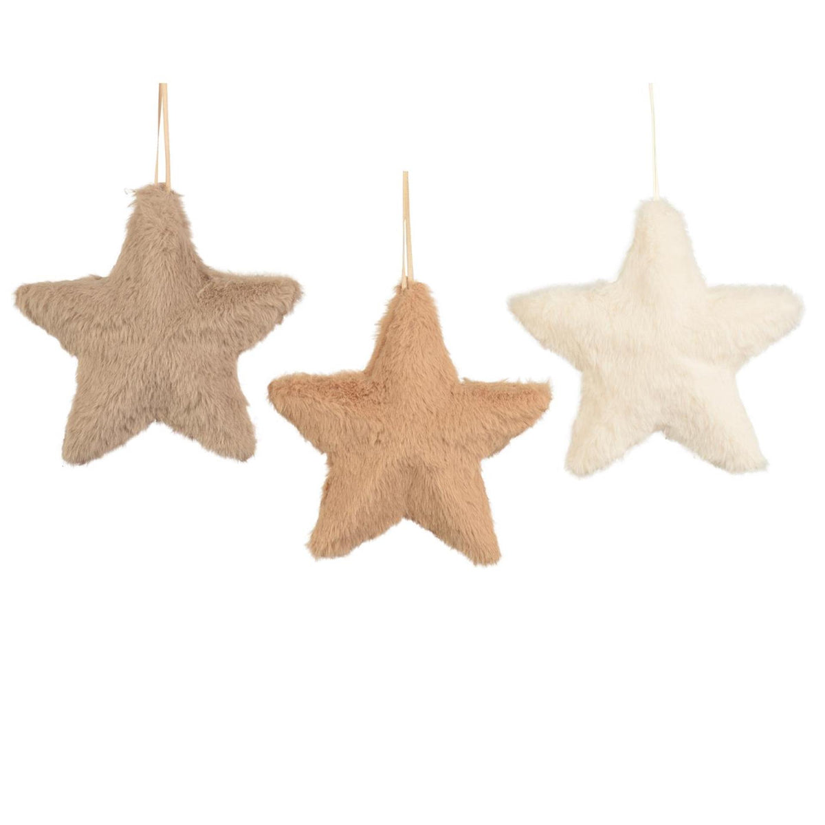 Decoris ster imitatiebont ø13cm 3 assorti