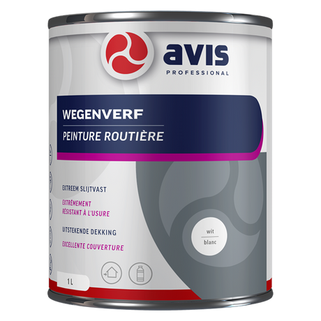 Avis professional 1074405 - avis wegenverf wit 1lt | 1 stuks