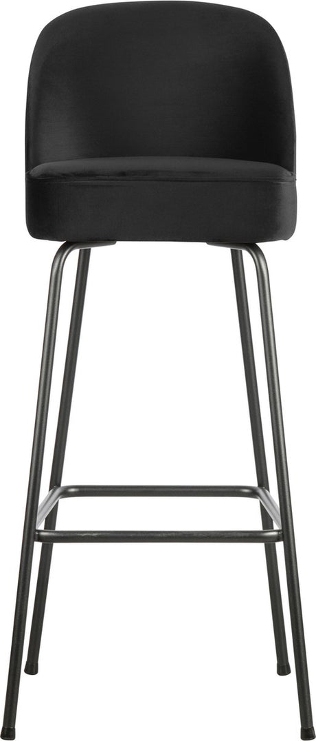 Woood vogue barstoel - velvet - zwart - 103x50x55
