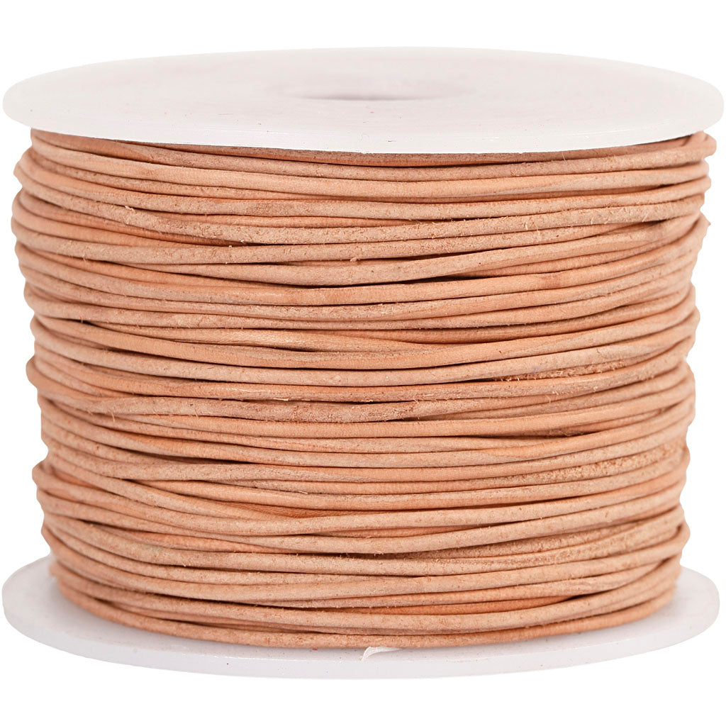 Creativ Company Lederband, Stärke 1 mm, beige, 50 m 1 Rolle