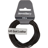 Creativ Company Lederband, Stärke 2 mm, schwarz, 4 m 1 Rolle