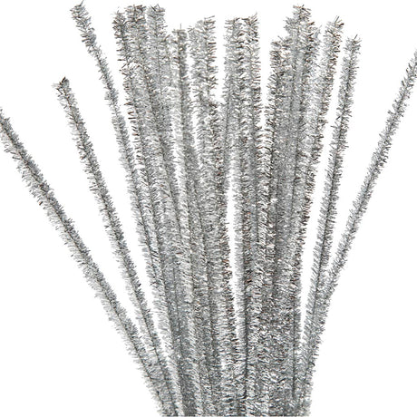 Kreativunternehmen https: www.cchobby.nl chenille-l-30-cm-thickness-6-mm-glitter-silver-24-piece-1-box