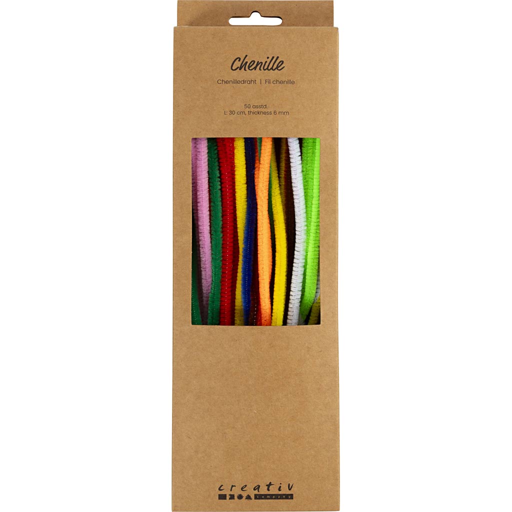 Https: www.cchobby.nl chenille-l-30-cm-dicke-6-mm-verschiedene-farben-50-div-1-box
