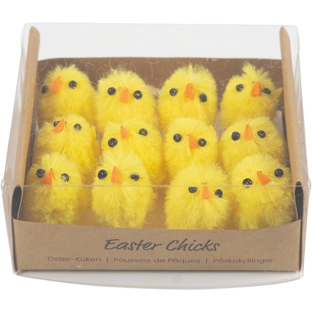 Kreativunternehmen https: www.cchobby.nl Osterküken-h-30-mm-gelb-12-teilig-1-Box