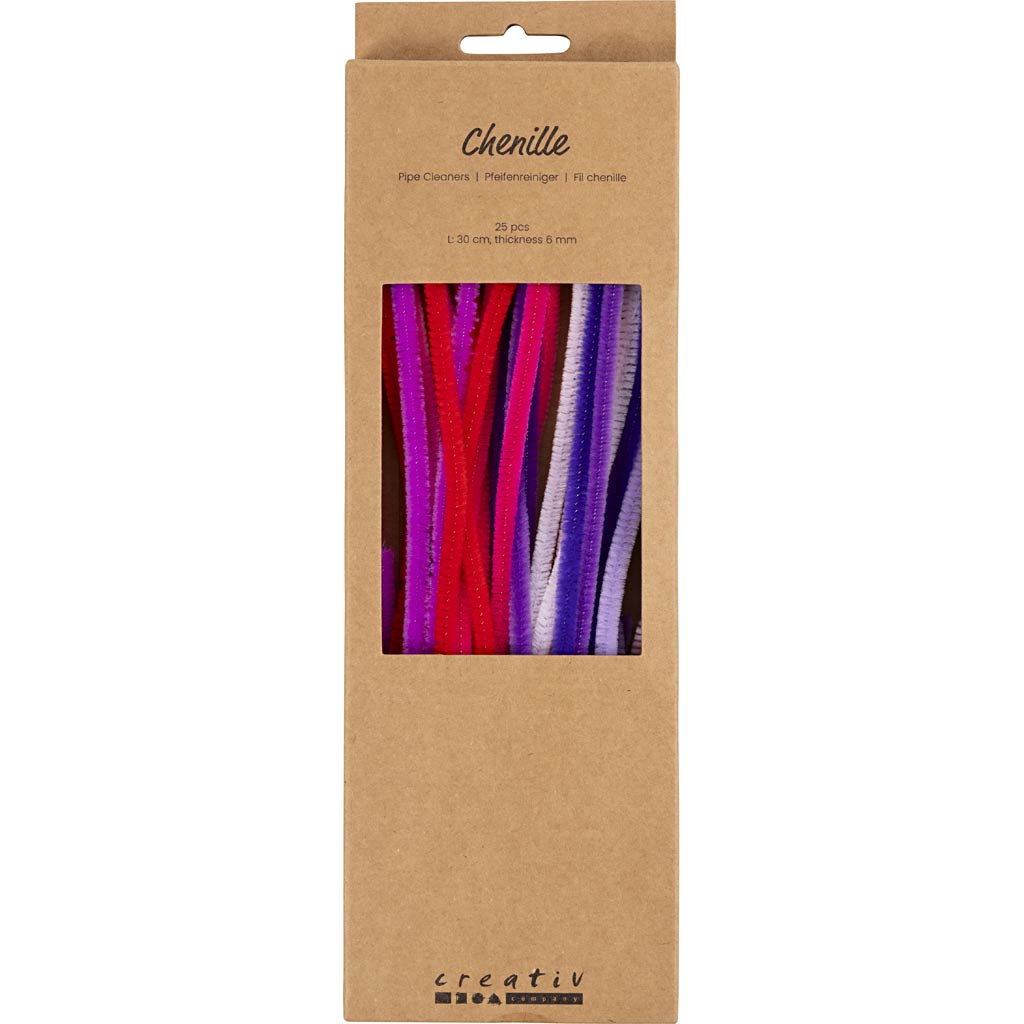 Kreativunternehmen https: www.cchobby.nl chenille-l-30-cm-thickness-6-mm-purple-pink-harmonie-25-piece-1-box