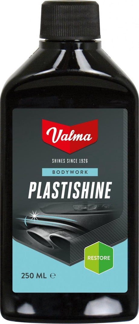 Valma Plastishine – Kunststoffreiniger – für Armaturenbrett, Türverkleidungen, Innenteile – stellt den Glanz wieder her – reinigt – verhindert Austrocknung – 250 ml
