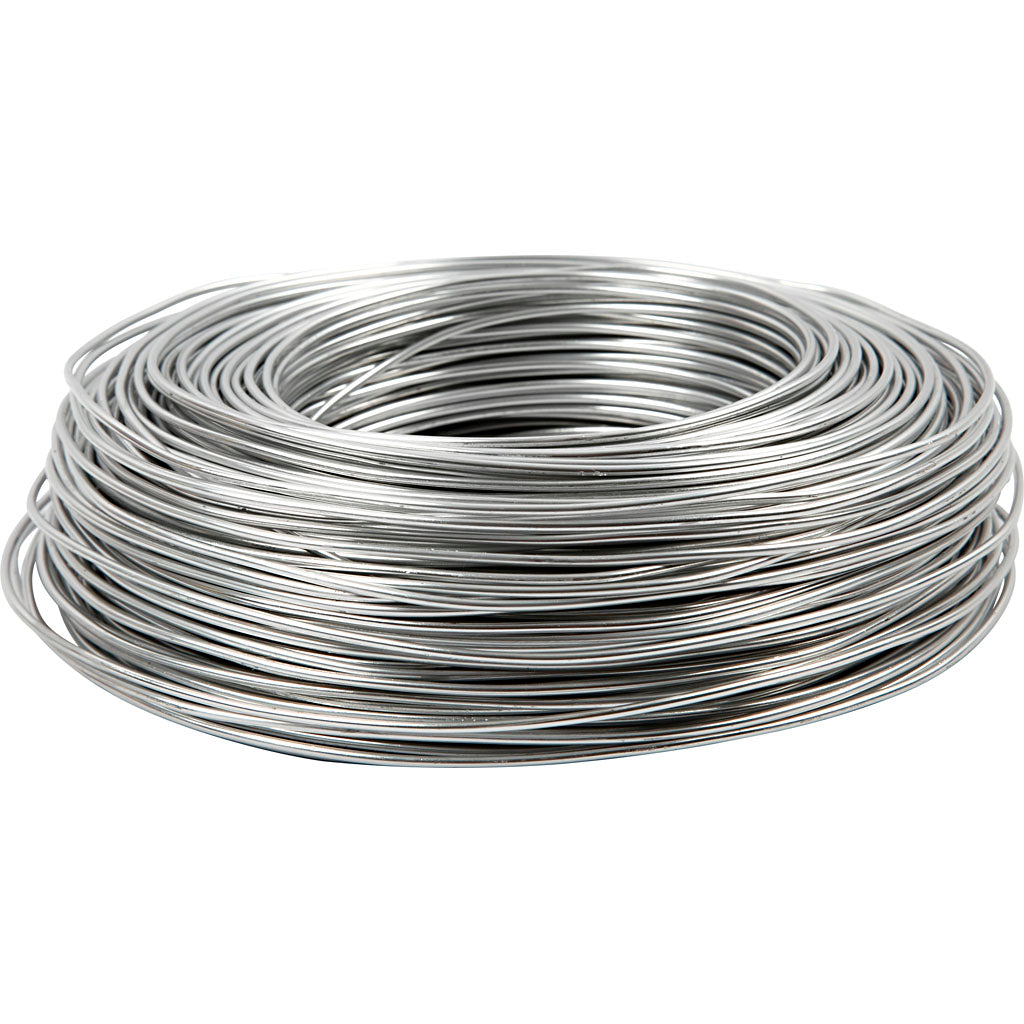 Creativ Company Aludraht, rund, Stärke 2 mm, silber, 100 m 1 Rolle