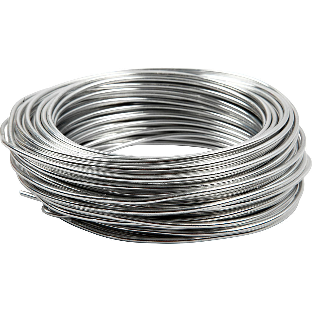 Creativ Company Aludraht, rund, Stärke 3 mm, silber, 29 m 1 Rolle