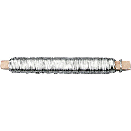 Creativ Company Blumendraht, Stärke 0,6 mm, Silber, 50 m 1 Rolle