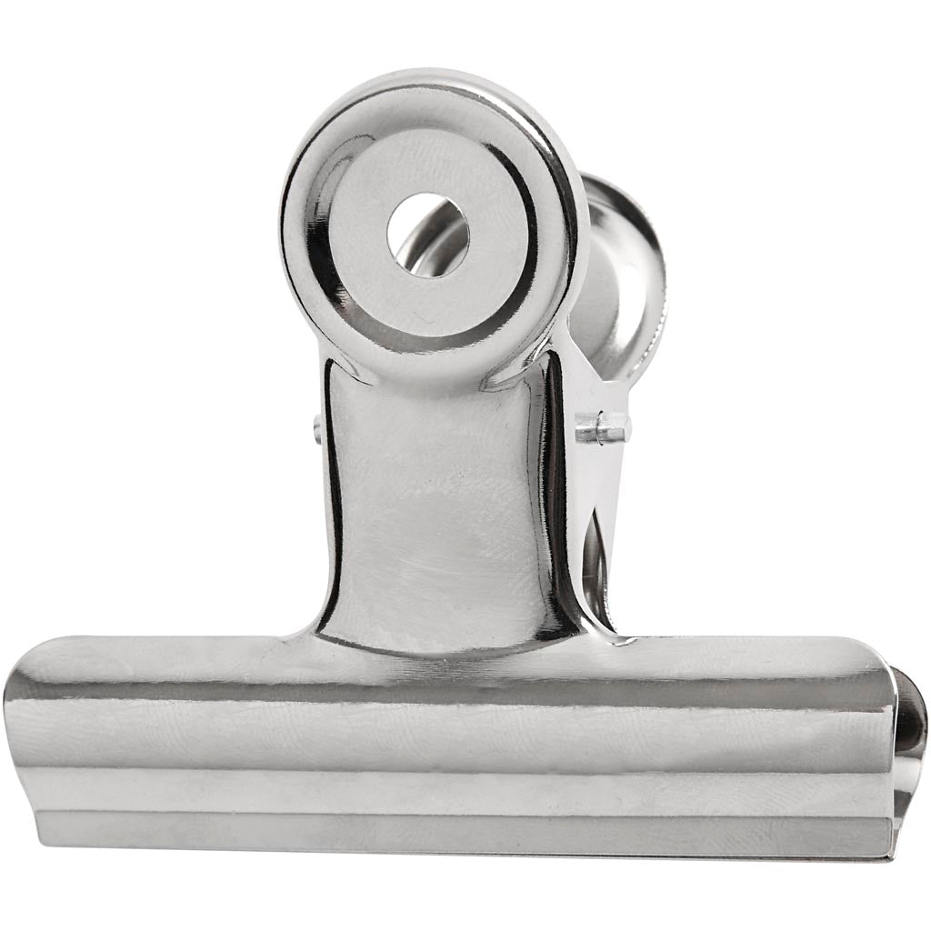 Creativ Company Metallklammer, B: 7,5 cm, silber, 6 Stück 1 Box