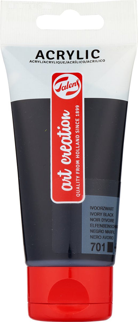 Talens Tac Acrylfarbe Elfenbeinschwarz 75 ml