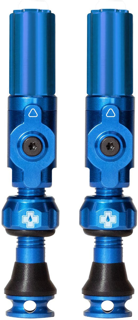 Muc-off Tubeless-Ventil Big Bore Hybrid kleines blaues Auto Schräderventil 30 mm