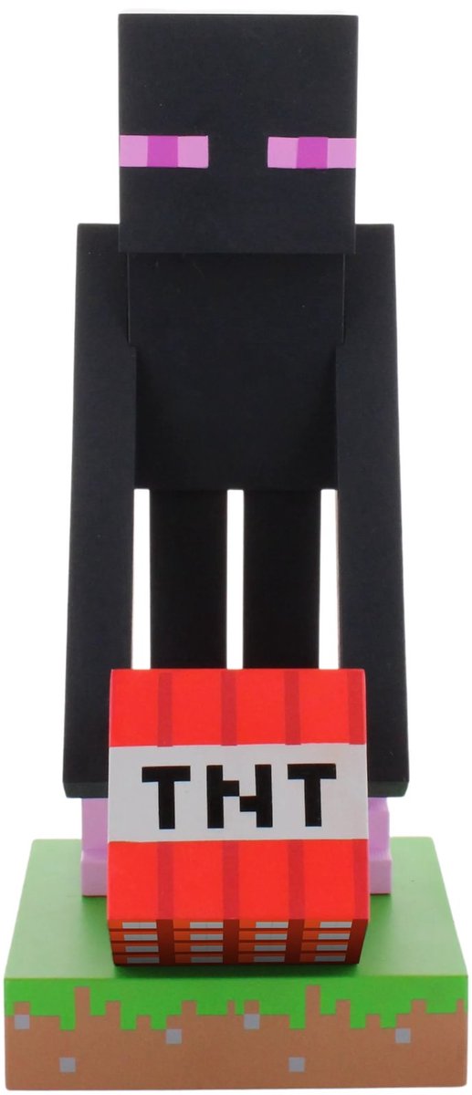 Cableguys minecraft - enderman - figurine standaard voor telefoon | controller | oplaadcase (cable guys original)