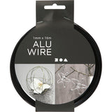 Creativ Company Aludraht, rund, Stärke 1 mm, schwarz, 16 m 1 Rolle