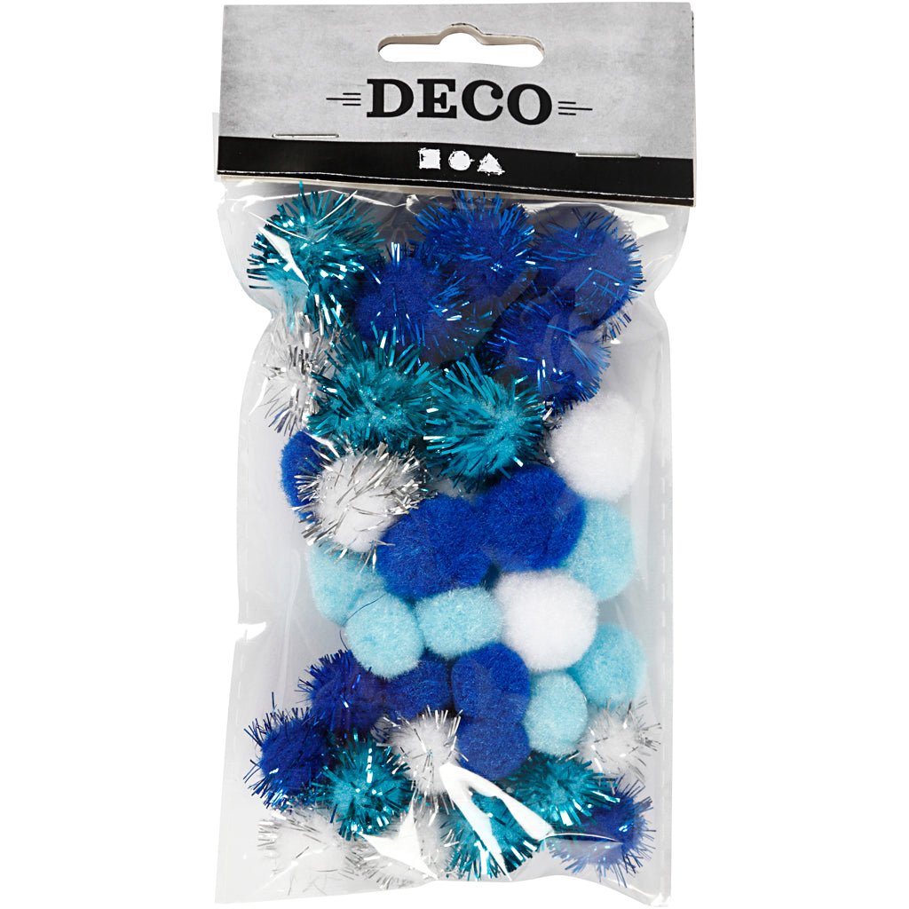 Creativ Company Pompons, D 15+20 mm, verschiedene Farben, 48 div. 1 Box