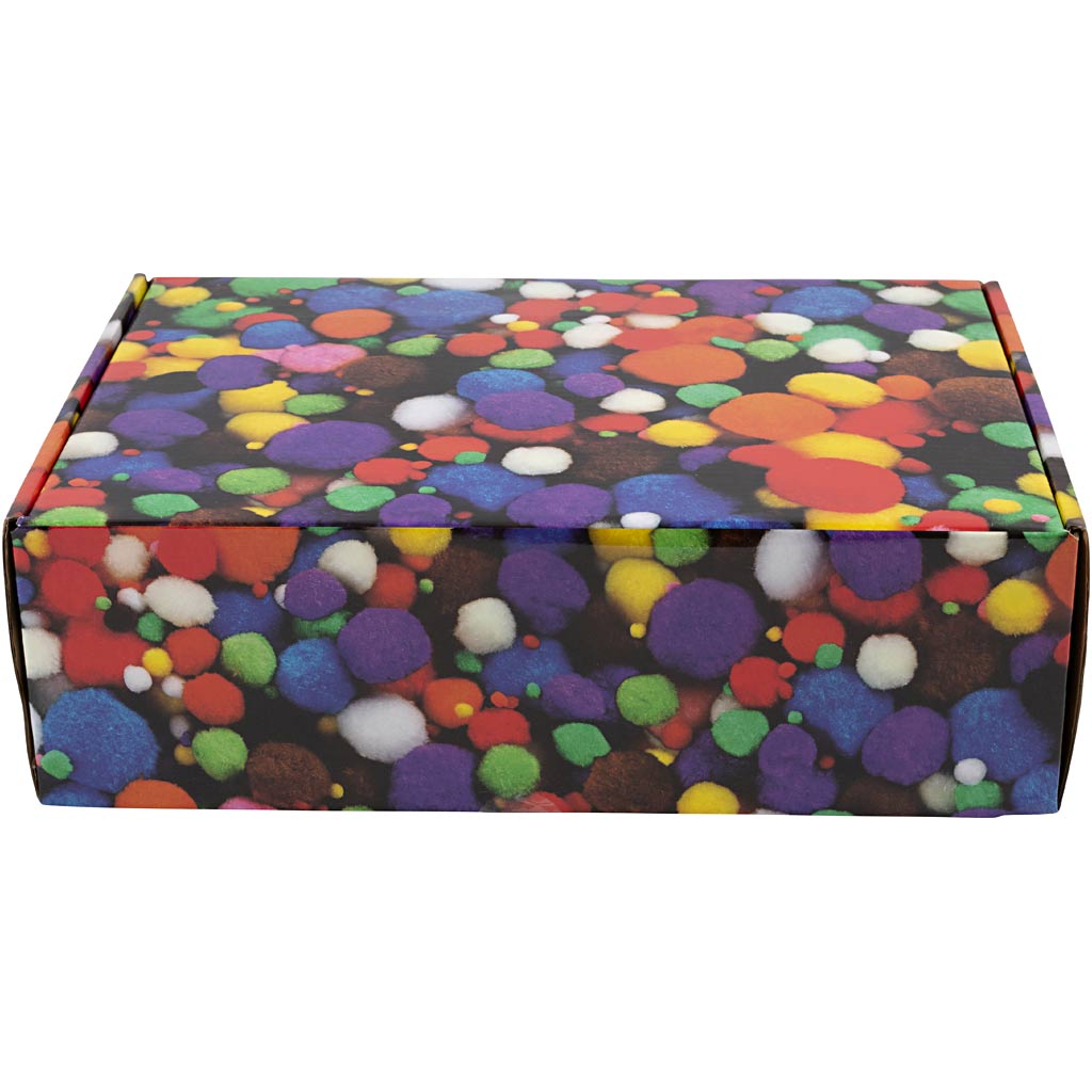 Creativ Company Pompons, D 5-40 mm, ca. 720 Stück, verschiedene Farben, 200 g 1 Box