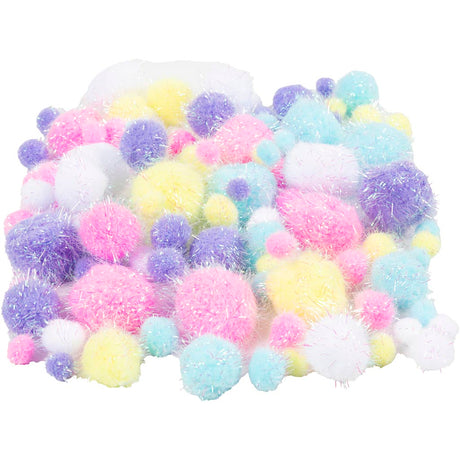 Kreativunternehmen https: www.cchobby.nl pompoms-d-15-40-mm-glitter-ca-75-piece-pastelcolours-62-gr-1-doos