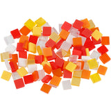 Kreativfirma Mini Mosaic Red Orange 5x5mm, 25 Gramm