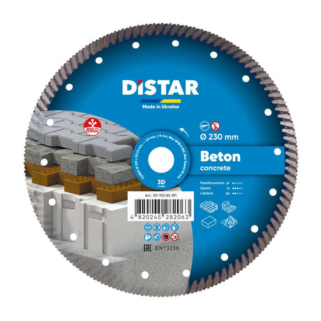 Distar diamant betonschild pro 230 x 2,6 x 22,23mm turbo