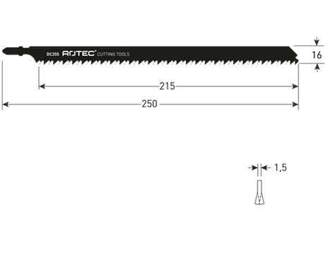 Rotec Stichsägeblatt DC355 (2 Stück)