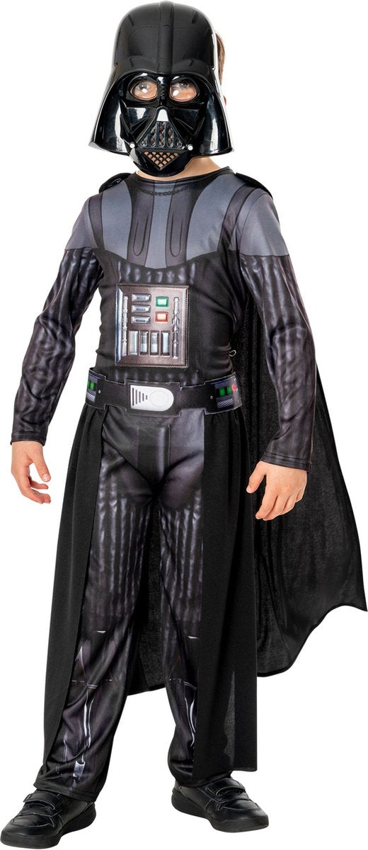 Rubies UK-Kostüm „Star Wars Darth Vader Deluxe“ für Kinder, Größe 122–128