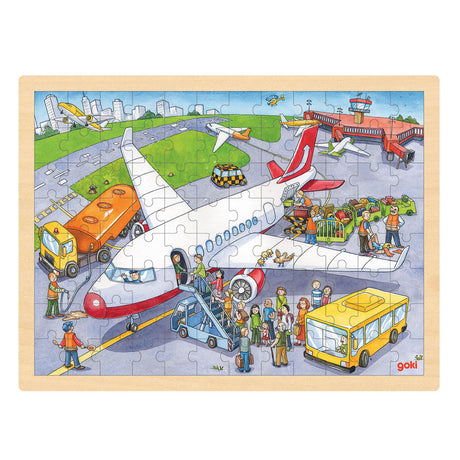 Goki-Puzzle, am Flughafen. 96 Teile. 3+