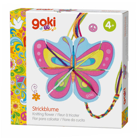 Goki Strickspielzeug Blumen und Schmetterling, kreatives Basteln.